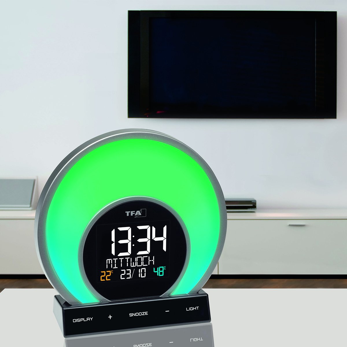 EAN 4009816034564 - TFA-Dostmann Soluna Reloj despertador analógico Negro, Transparente imagen 8