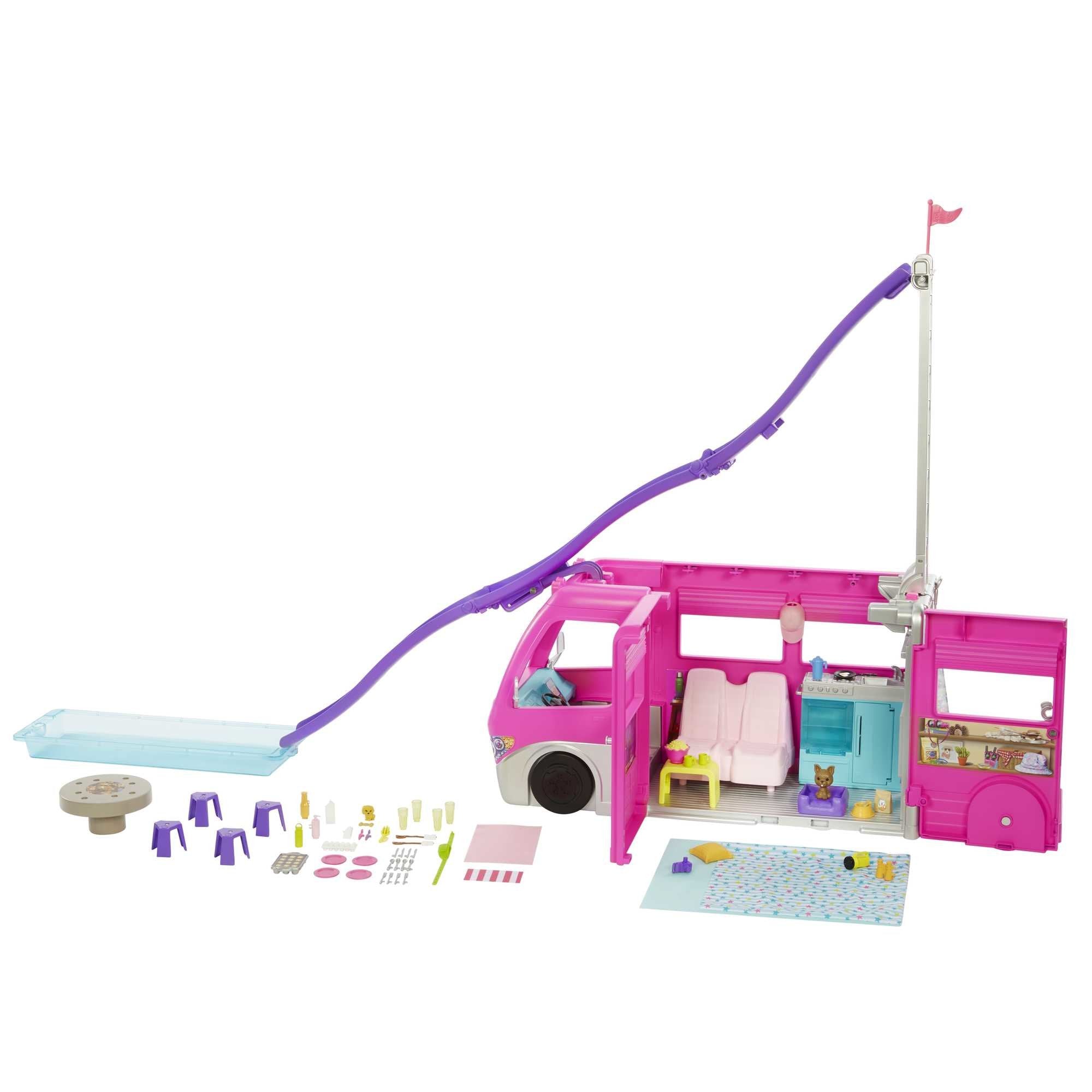 Mattel Barbie Super Adventure Camper Con Accesorios Hcd46
