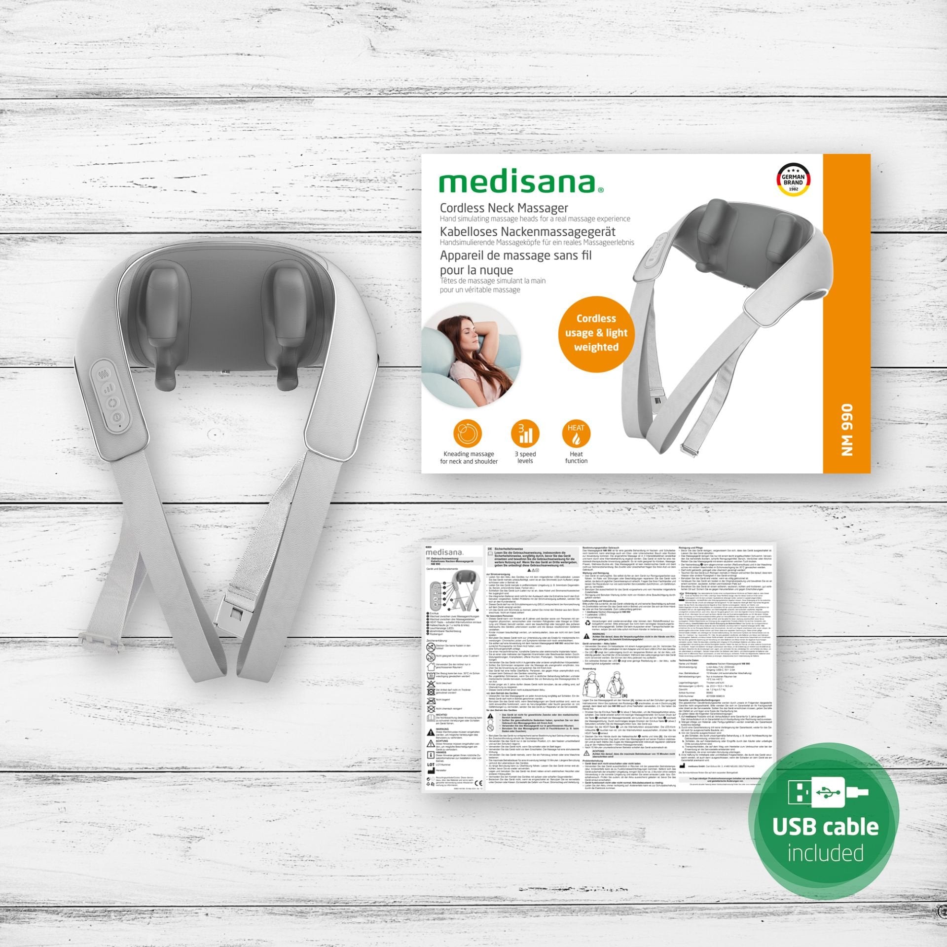 EAN 4015588889639 - Medisana NM 990 masajeador Cuello Gris imagen 2