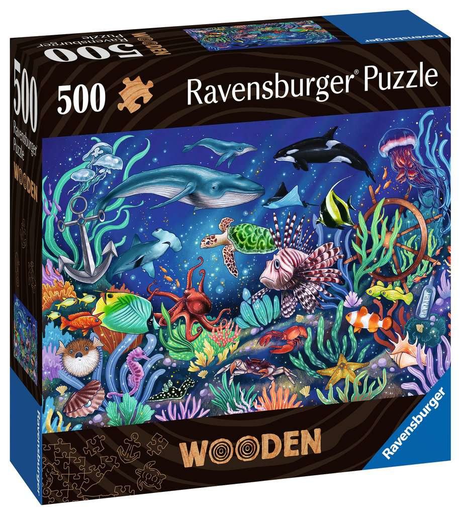 Ravensburger Wooden Puzzle De Madera Abajo En El Mar