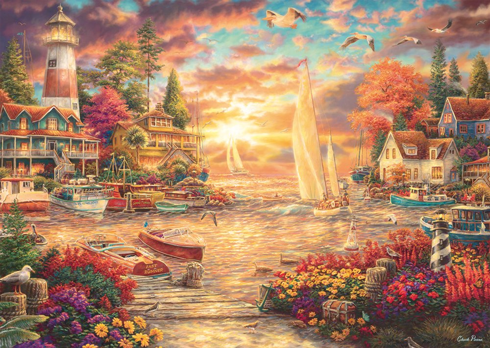Juegos Schmidt Chuck Pinson: Morning Silence On The Lake, Rompecabezas 1000 Partes 58554