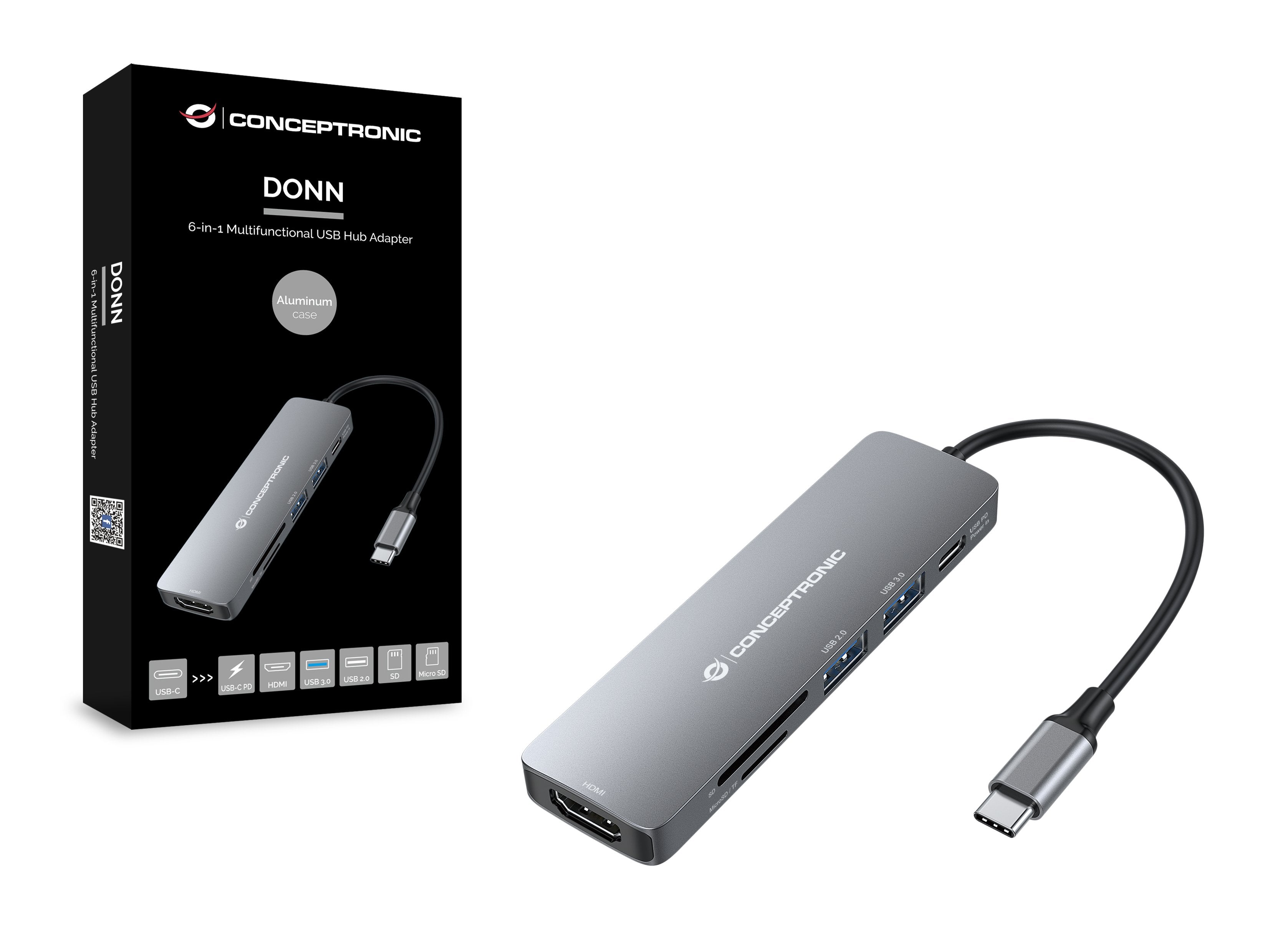 EAN 4015867227664 - Conceptronic DONN11G USB 3.2 Gen 1 (3.1 Gen 1) Type-C Gris imagen 3