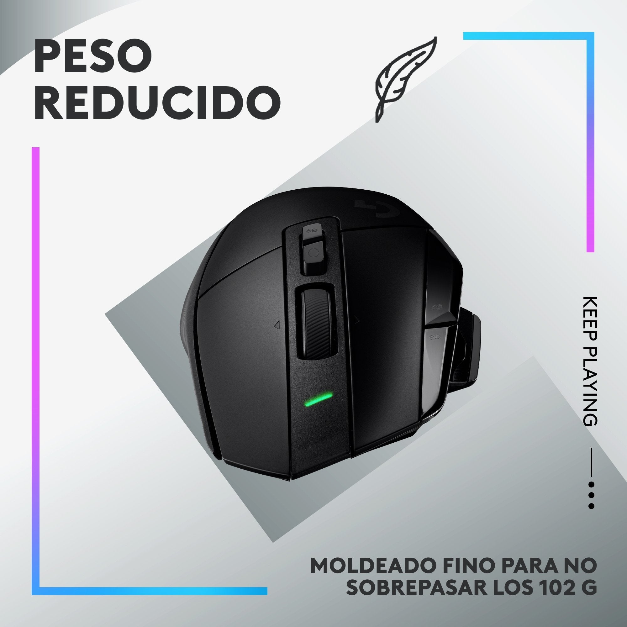EAN 5099206096387 - Logitech G 910-006181 ratón Juego mano derecha RF inalámbrico Óptico 25600 DPI imagen 11