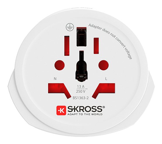 Skross World To Europe Usb Blanco, Retail