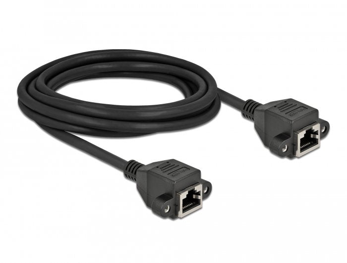 Delock Netzwerk Verlängerungscable S Ftp Rj45 Buchse Zu Rj45 Buchse Cat.6a 3 M Schwarz