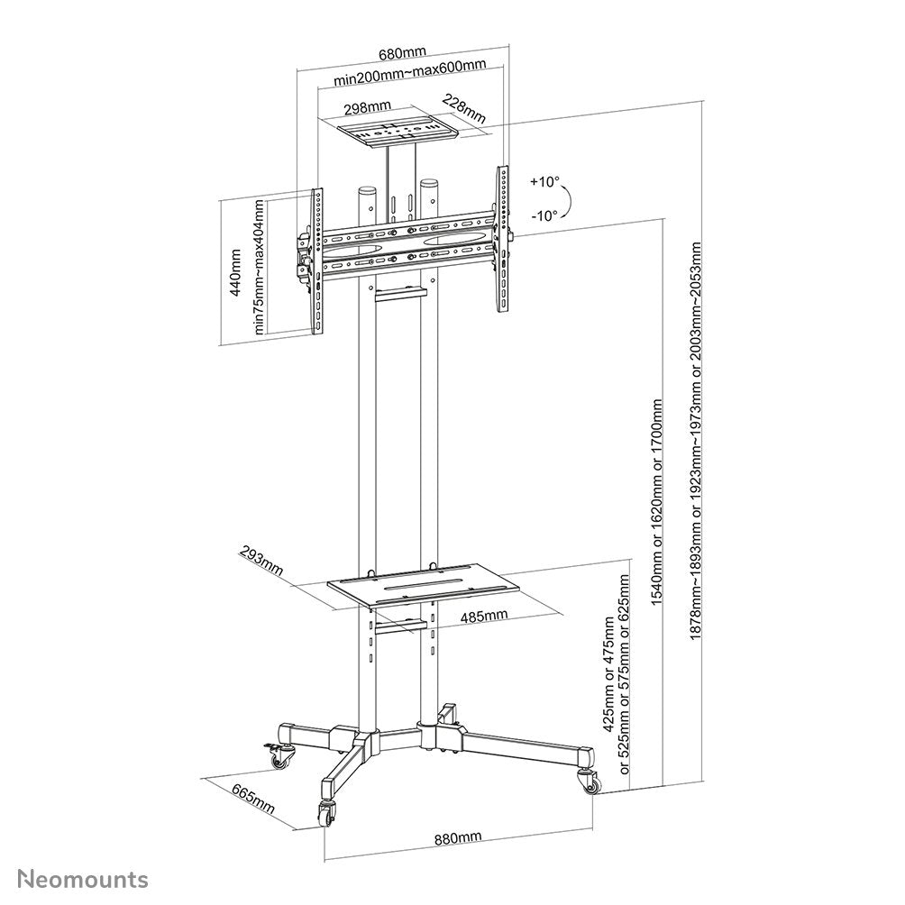 EAN 8717371445003 - Neomounts PLASMA-M1700E soporte para pantalla de señalización 177,8 cm (70") Negro imagen 18