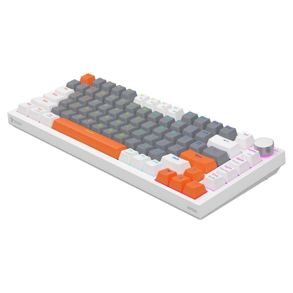 Savio Astral White Jade 3 Colours Teclado Juego Usb Qwerty Internacional De Ee.Uu.