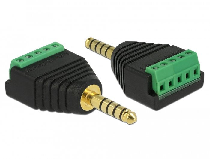 Delock Adaptador De Adaptador Enchufe 4.4 Mm> Bloque De Terminal 5pin Negro 65948