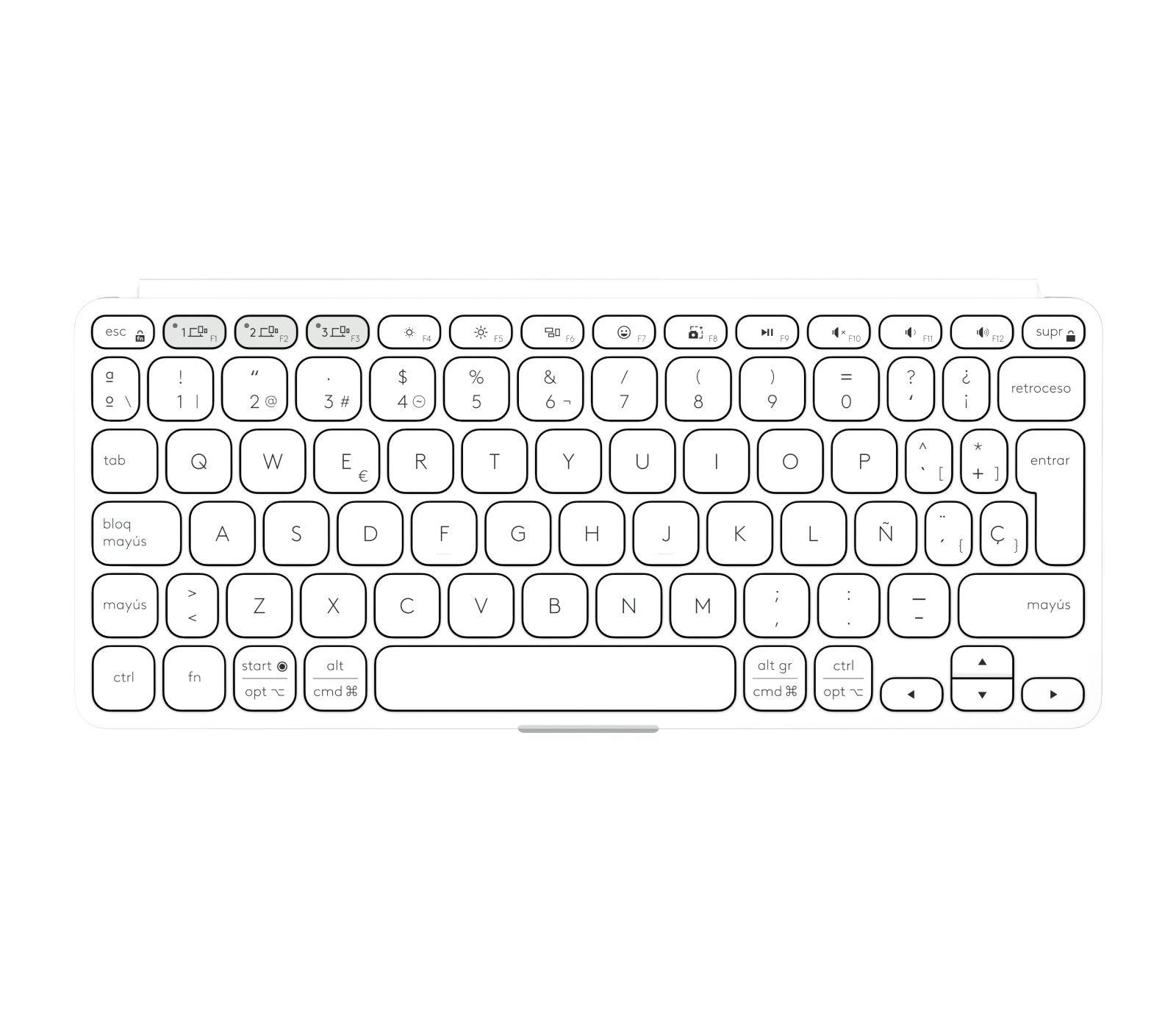 EAN 5099206126206 - Logitech 920-012974 teclado para móvil Español Bluetooth Gris, Blanco imagen 5