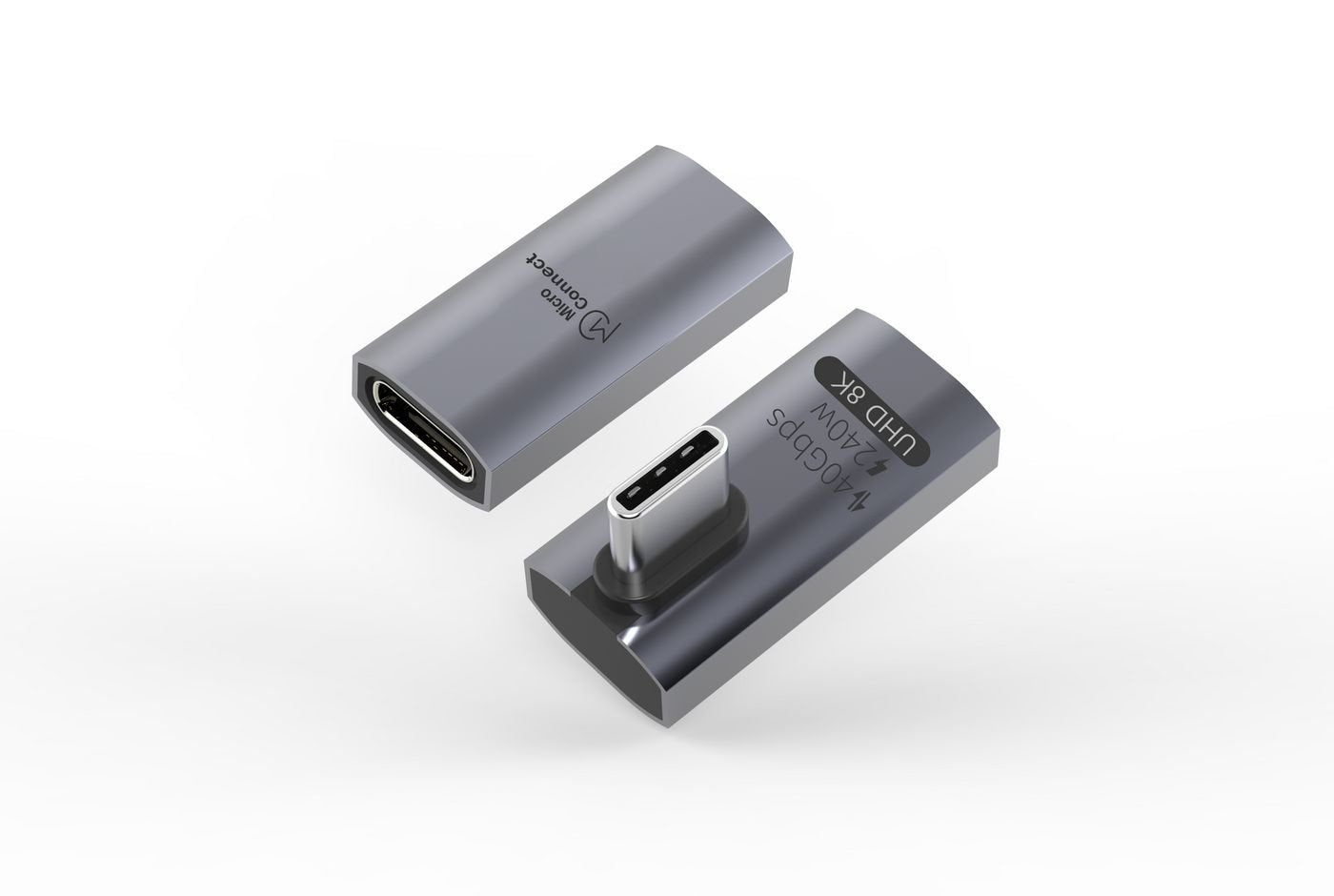 Premium Usb4 Gen 3x2 Usb-C Angeled Straight Adapter,