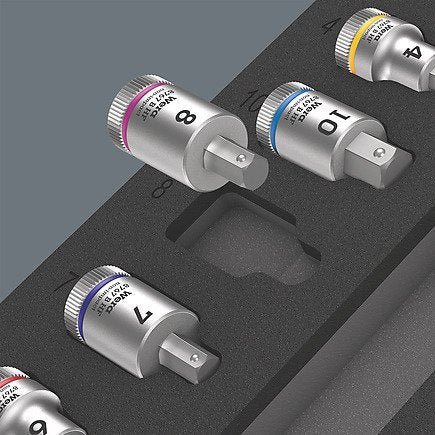 Wera 9723 Inserto De Espuma Zyklop B 3/8" Juego De Vasos 1, 22 Piezas, Juego De Herramientas Negro/Gris, En Inserto De Espuma Para Carro De Taller 5150113001