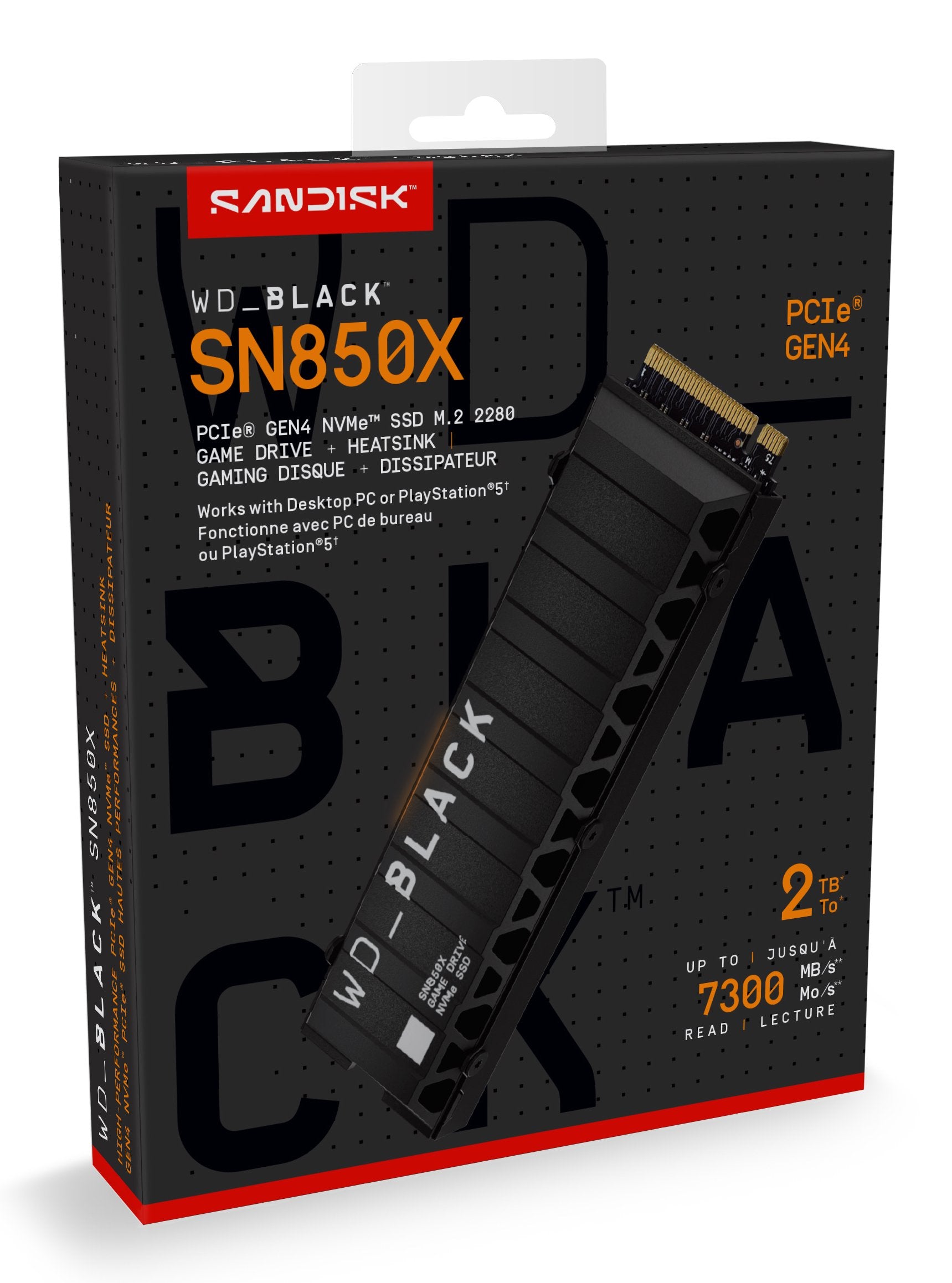 EAN 0718037891309 - SanDisk Black WD_BLACK SN850X NVMe 2 TB M.2 PCI Express 4.0 imagen 2