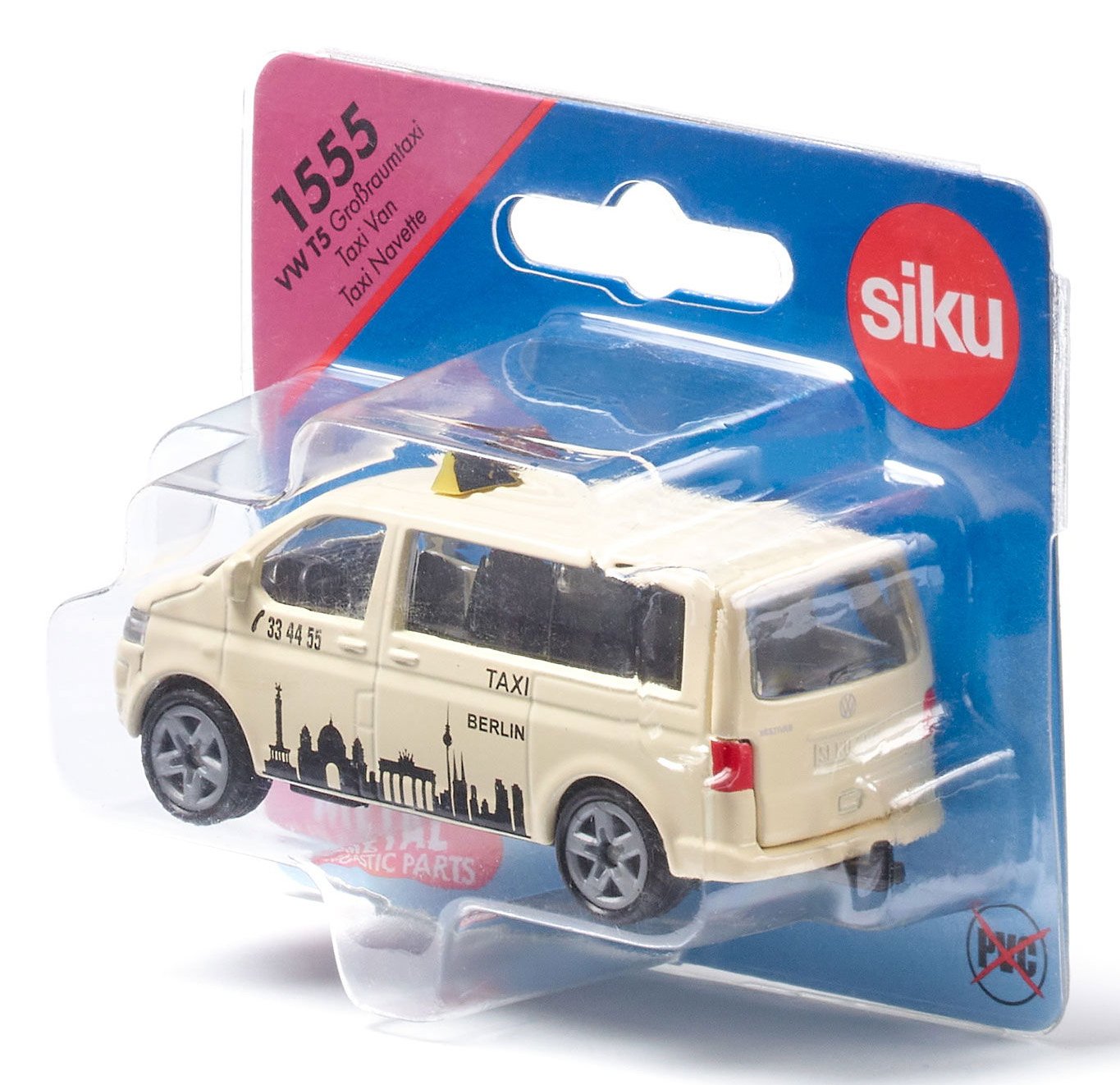 EAN 4006874015559 - Siku VW T5 taxi van Modelo a escala del minibus "Samba Bus" Previamente montado imagen 4