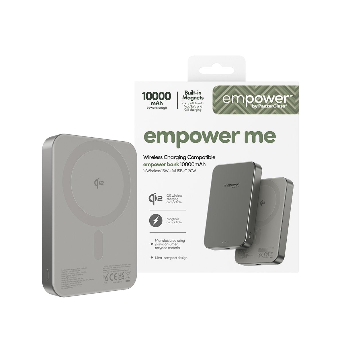 EAN 5715685028380 - PanzerGlass empower™ by ® empower™ Bank | 10000mAh | Titanium imagen 2