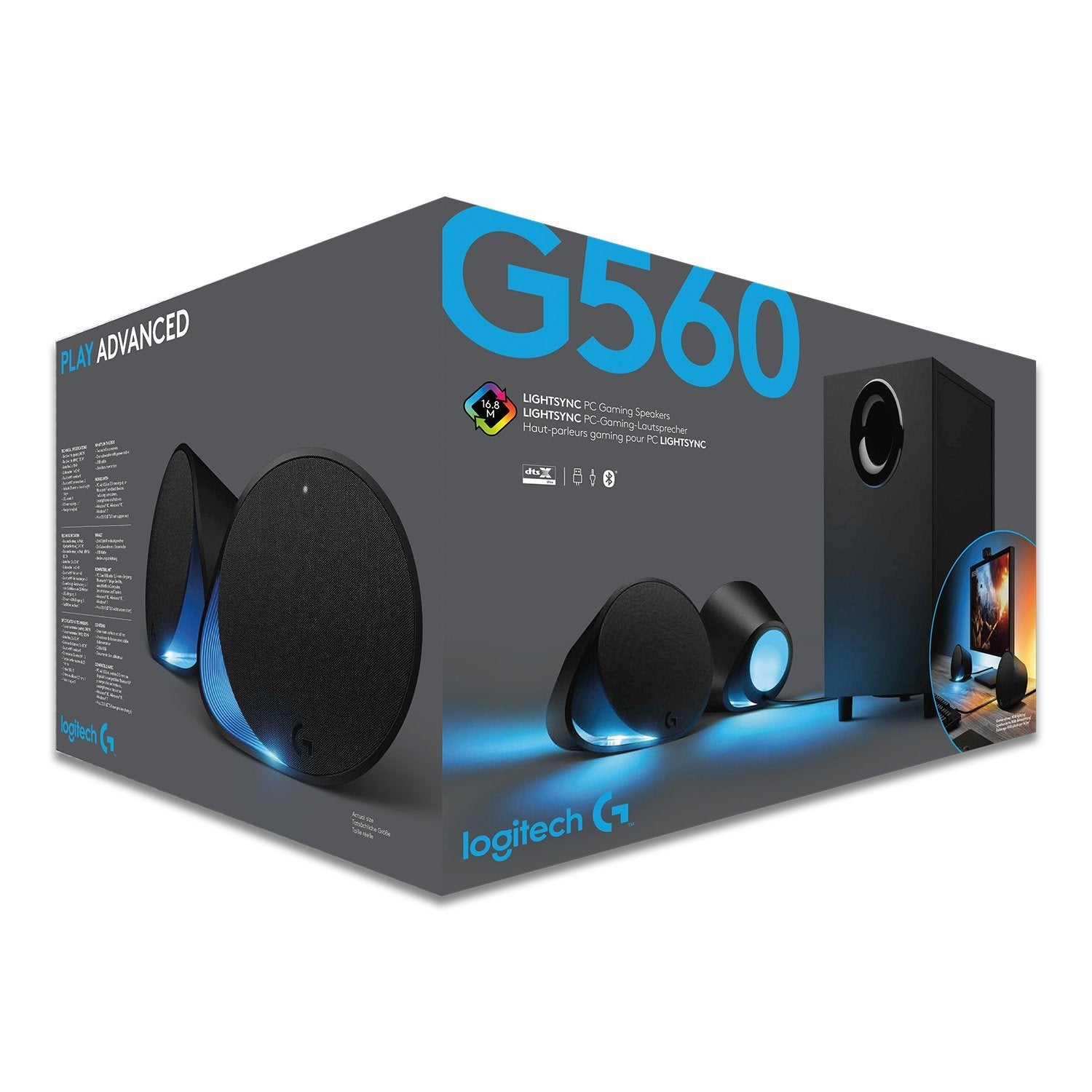 EAN 5099206076747 - Logitech G 980-001301 conjunto de altavoces 120 W PC/ordenador portátil Negro 2.1 canales 30 W Bluetooth imagen 31