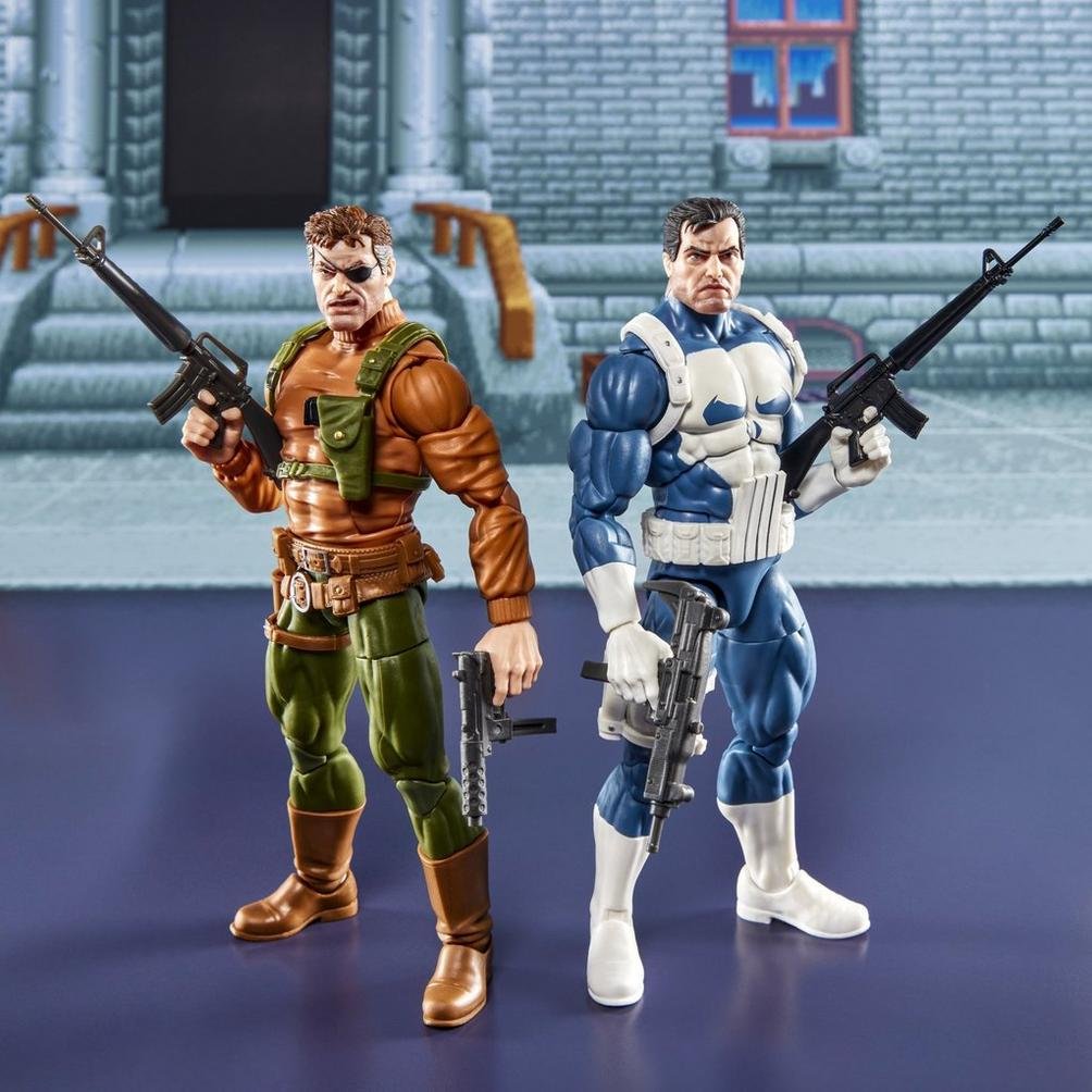 Blister 2 Figuras Punisher & Nick Fury The Punisher Gamerverse Marvel Legends Series 15cm