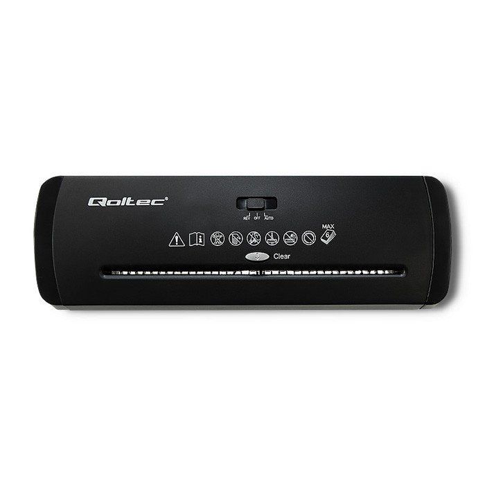 Qoltec 50320 Triturador De Papel Corte En Tiras 22 Cm 72 Db Negro