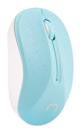 Natec Toucan Azul-Blanco 1600dpi Ratón Inalámbrico Nmy-1651