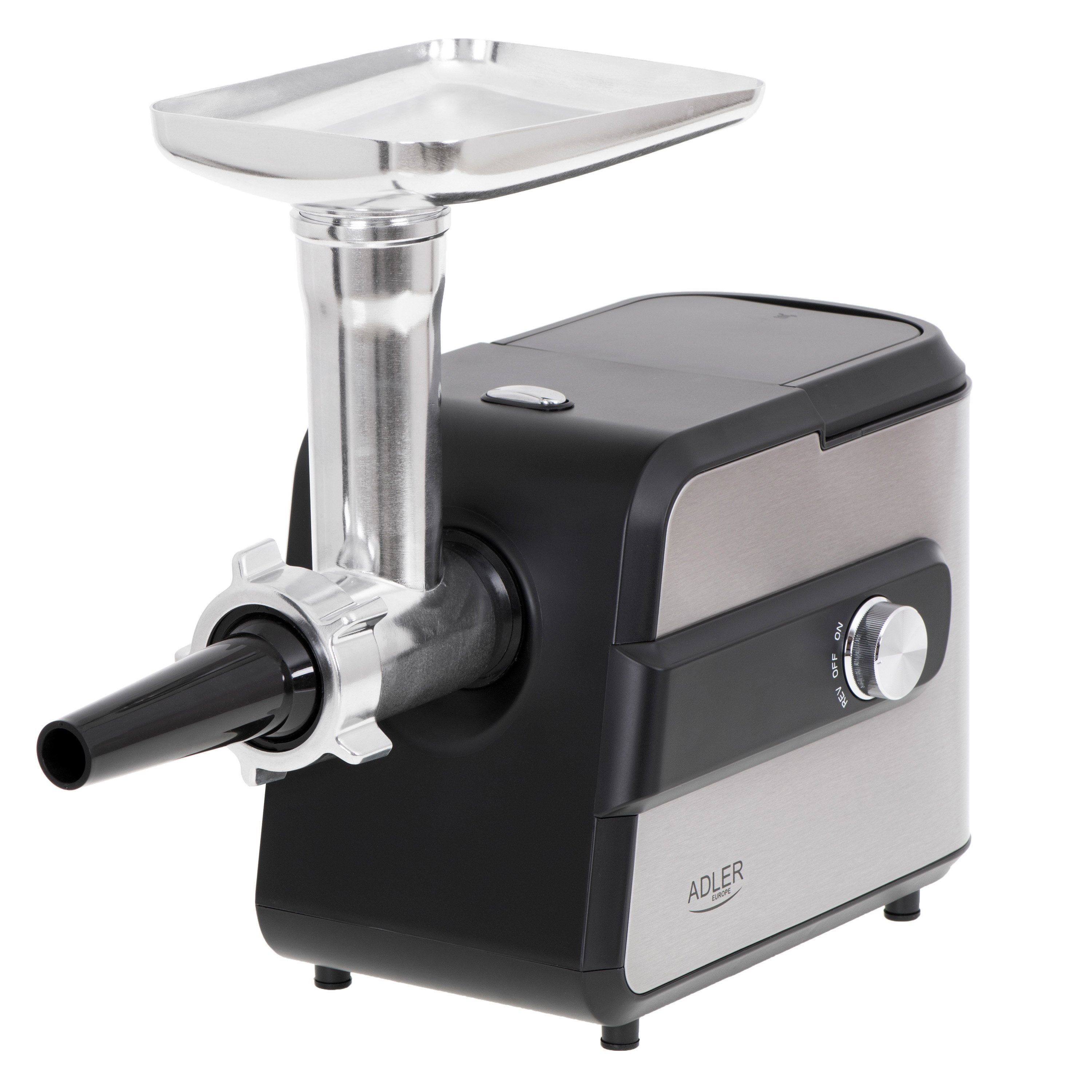Picadora De Carne Adler Con Triturador Ad 4813 Plata/Negro, 600 W, Nãºmero De Velocidades 2, Rendimiento (Kg/Min) 1