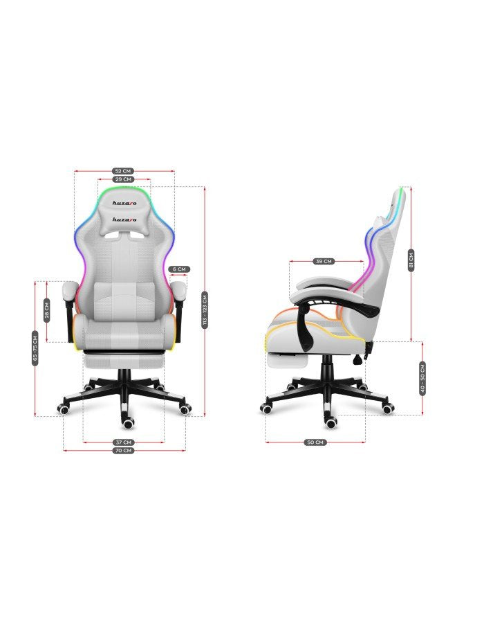 EAN 5903796011937 - Huzaro FORCE 4.7 Silla para videojuegos de PC Asiento (de seguridad) de butaca Blanco imagen 7