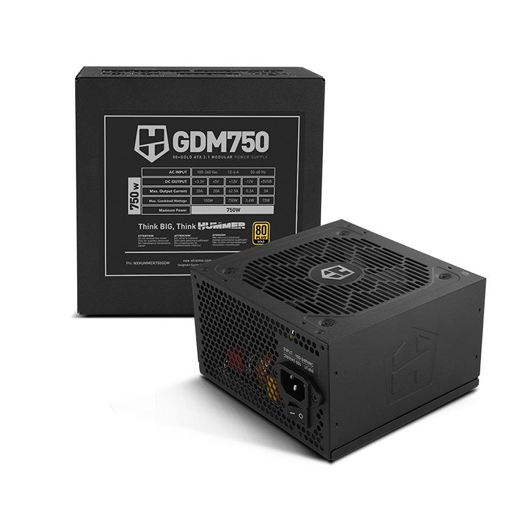 Fuente De Alimentación Nox Hummer Gdm 750w Ventilador 12cm 80 Plus Gold
