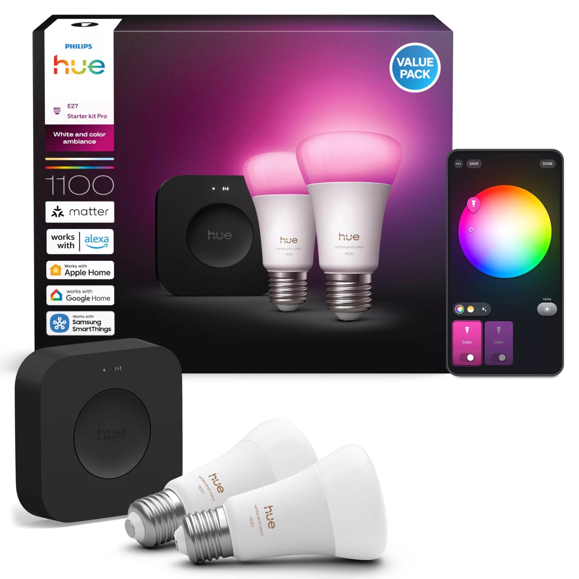 EAN 8721103107619 - Philips Hue White and Color ambiance 8721103107619 iluminación inteligente Kit de iluminación inteligente imagen 3