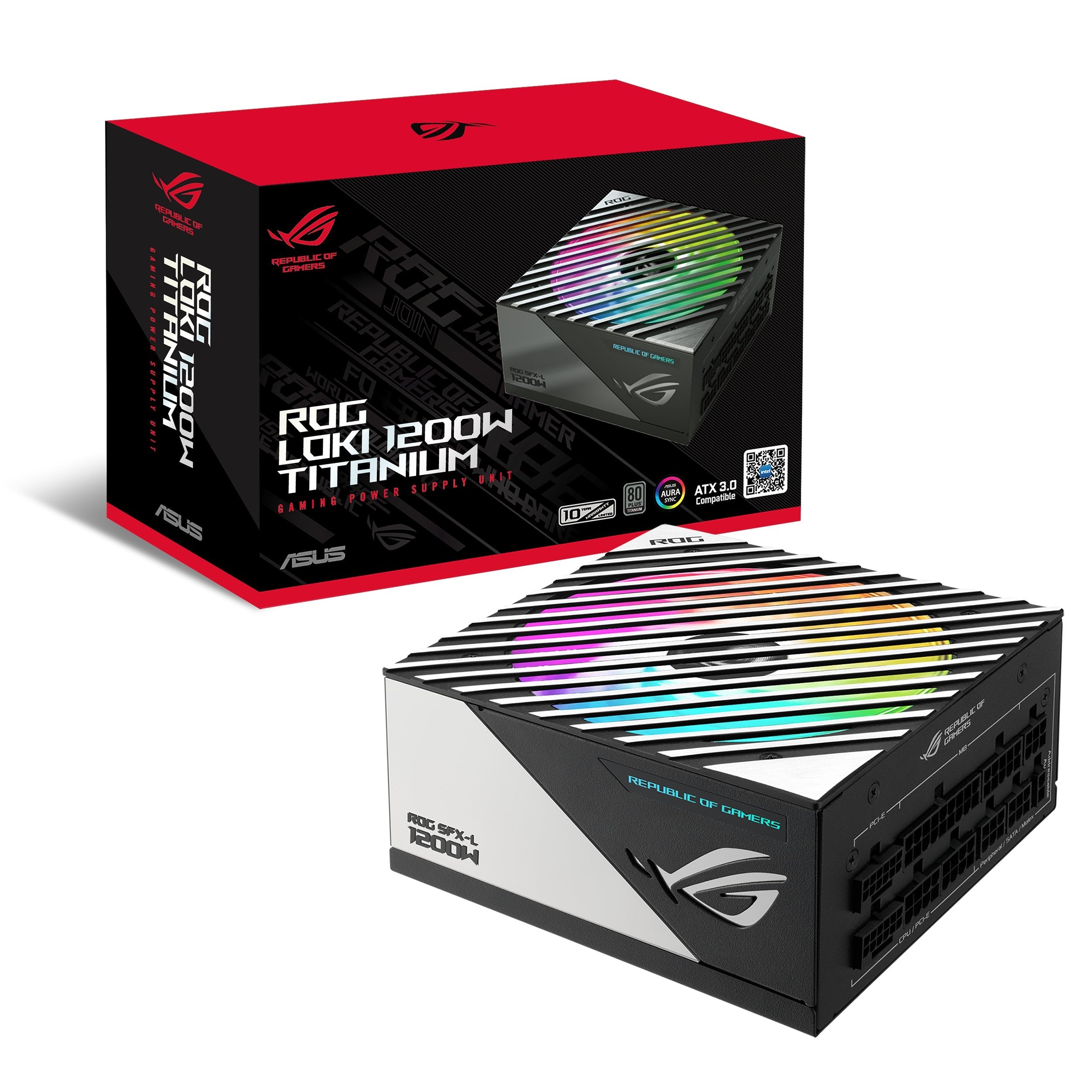 Fuente De Alimentación Asus Rog -Loki-1200t-Sfx-L-Gaming Unidad De 1200 W 20+4 Pin Atx Negro, Plata