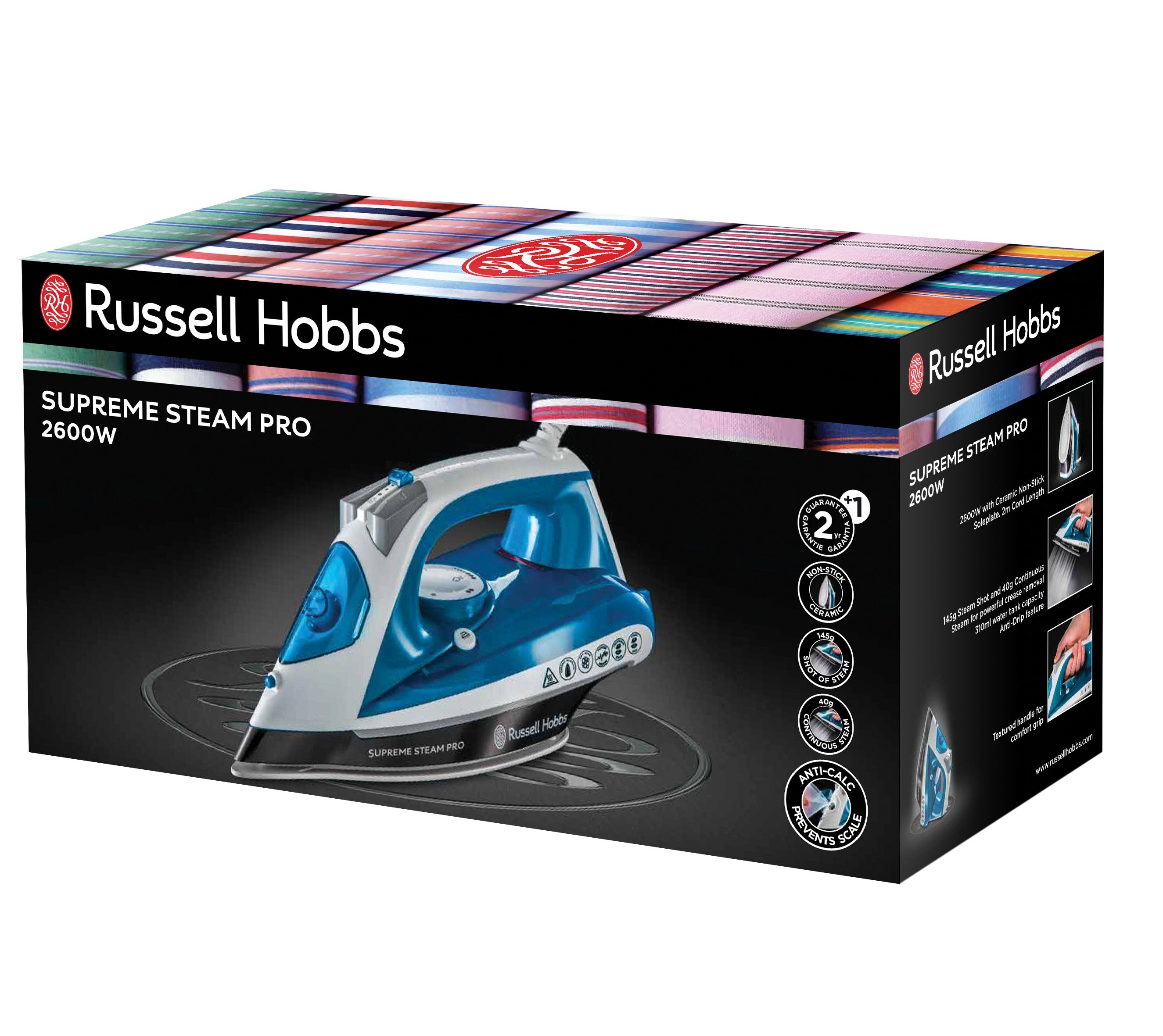 EAN 4008496881178 - Russell Hobbs Supreme Steam Pro 2600 W 0,31 L Suela de cerámica Azul, Blanco imagen 6