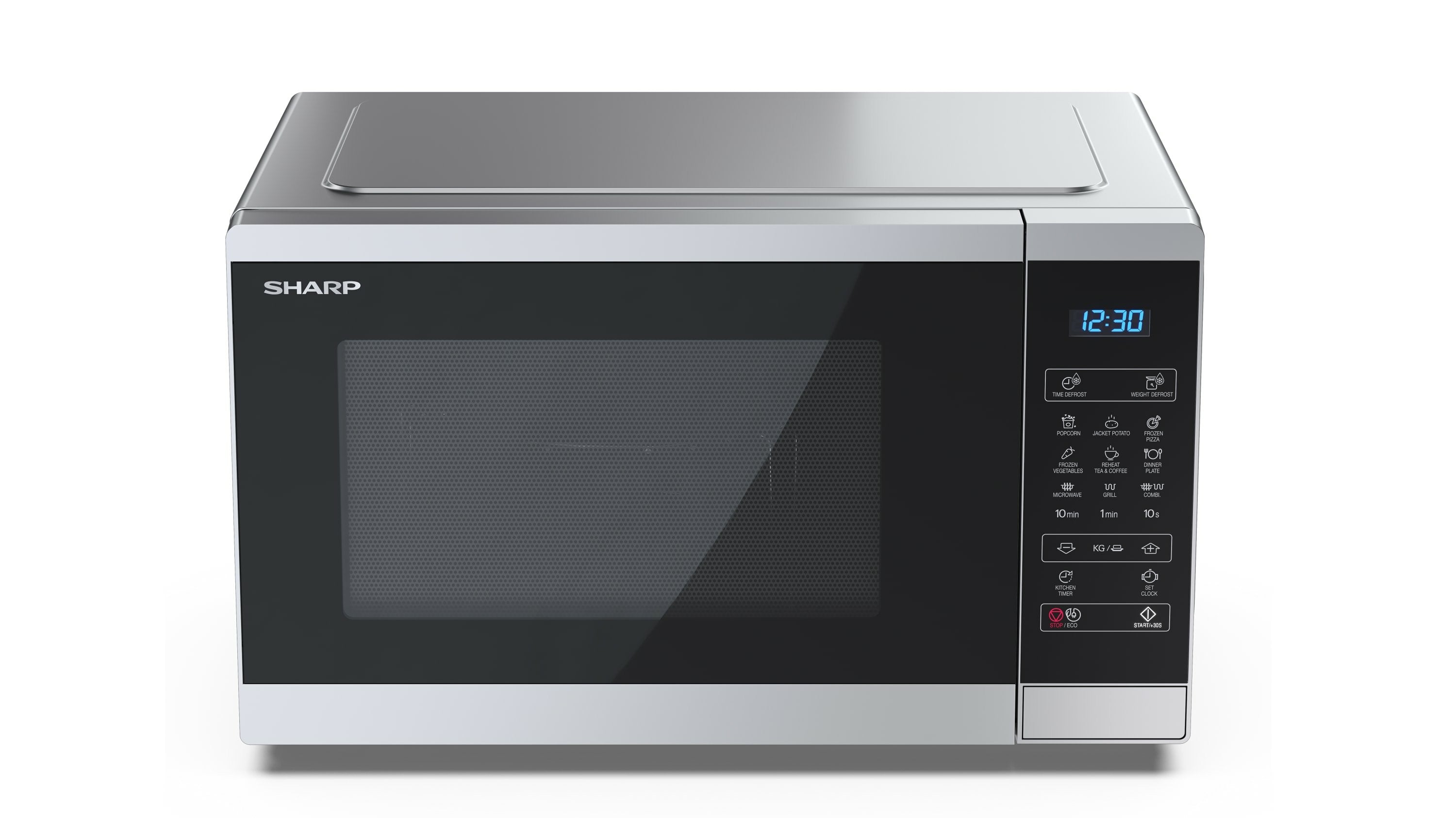 Microondas Sharp Yc-Mg252ae-S Con Grill 25 L 900 W Negro, Plata
