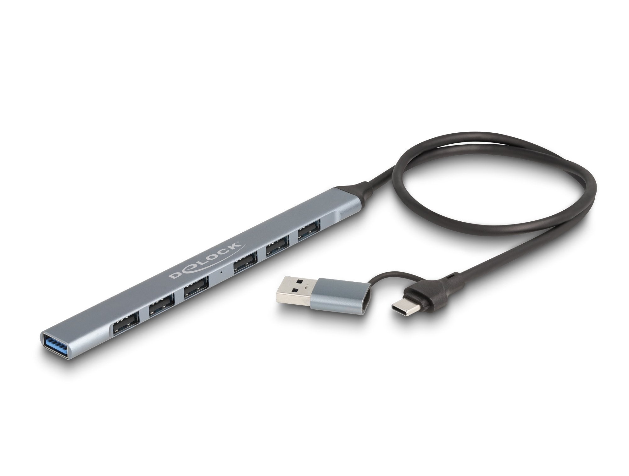 Hub Delock 7 Port Slim Usb Con Usb Type-C Oder Usb Typ-A