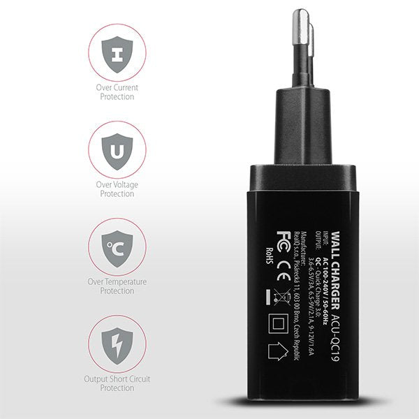 Axagon Wall Charger 1x Qc3/Afc/Fcp/Smart. 19w