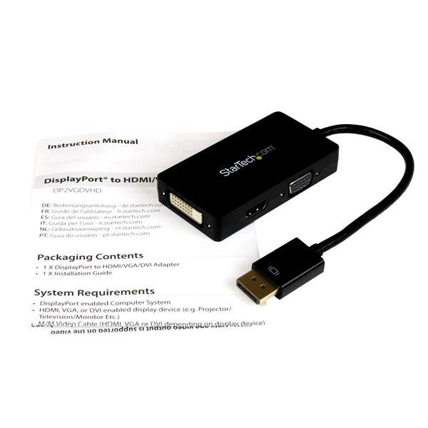 Startech Conversor 3en1 Displayport A  Vga / Dvi / Hdmi   Dp2vgdvhd