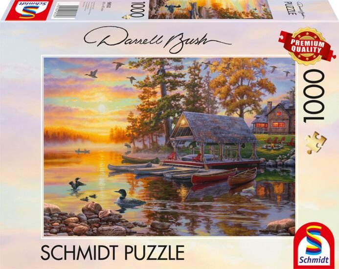 Juegos Schmidt Darrell Bush: Boathouse Con Canoas, Rompecabezas 1000 Partes 58532