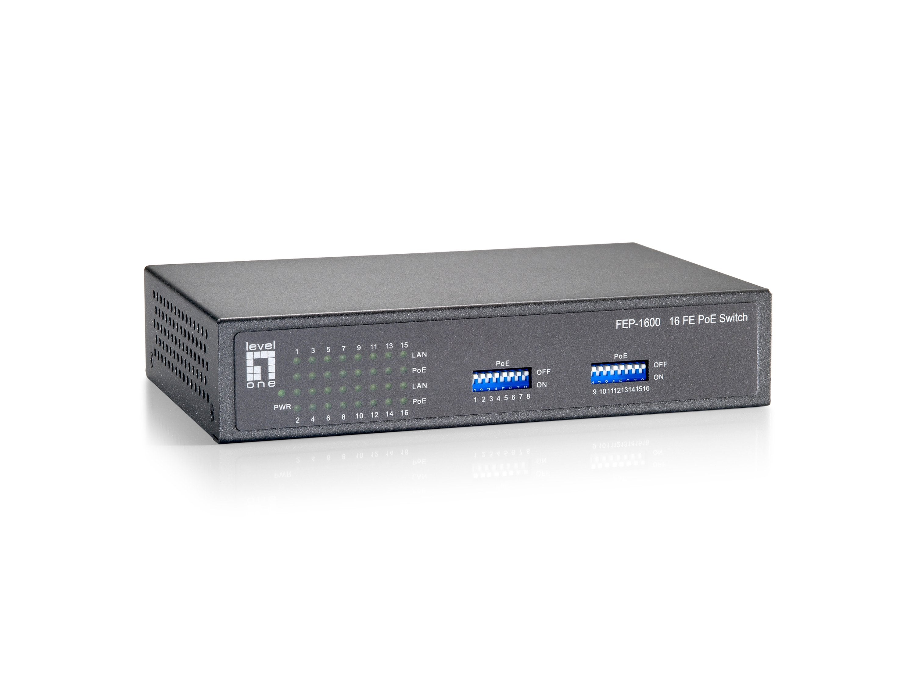 Levelone Fep-1600w90 16-Port Fam Ethernet Poe Switch 90w