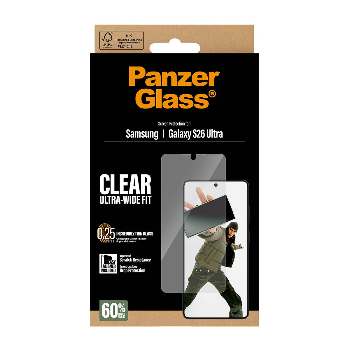 EAN 5715685033841 - PanzerGlass ® Screen Protector Samsung Galaxy S26 Ultra | Ultra-Wide Fit w. EasyAligner Protector de pant imagen 3