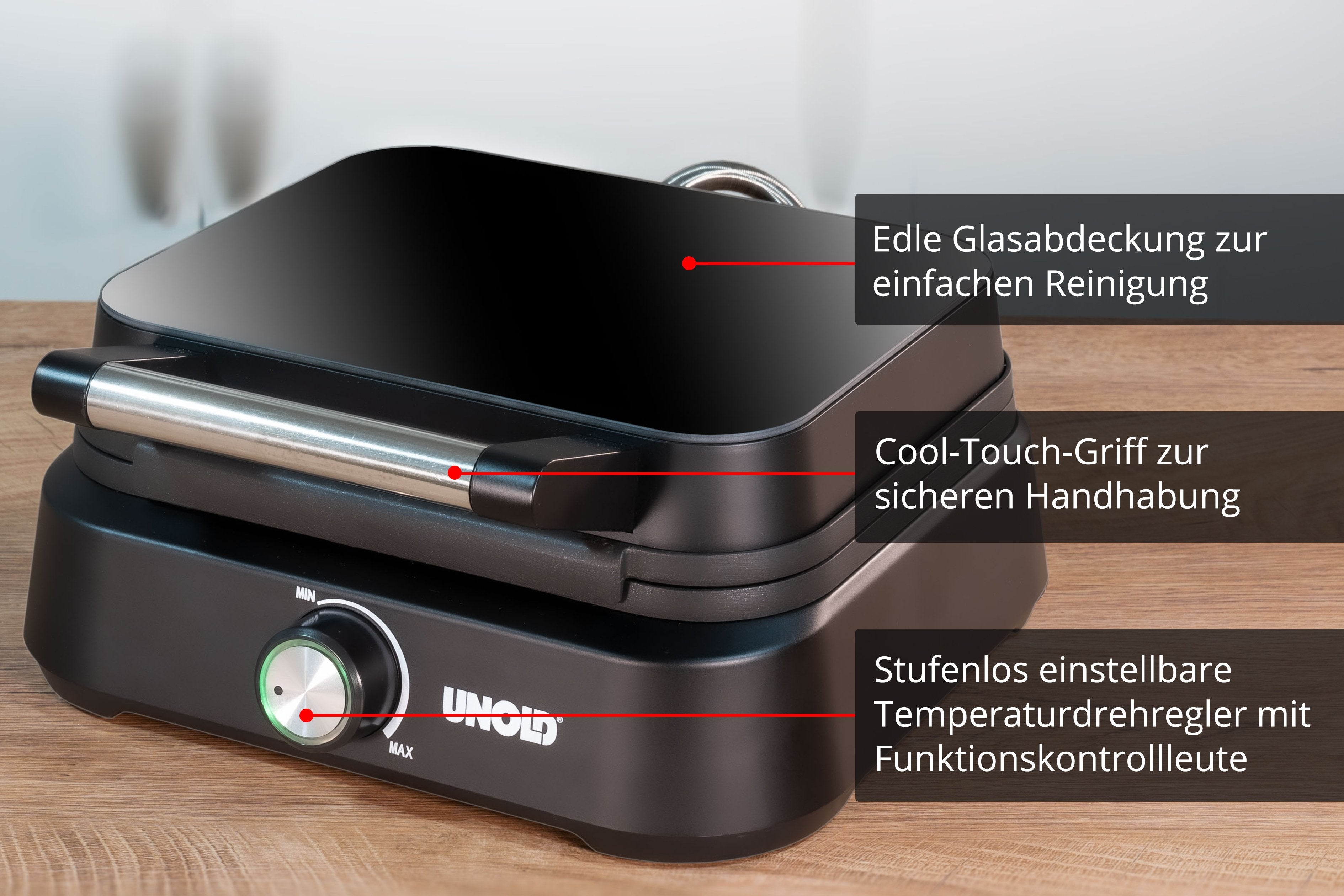 EAN 4011689482755 - Unold 48275 gofrera 2 barquillo(s) 1500 W Negro imagen 3