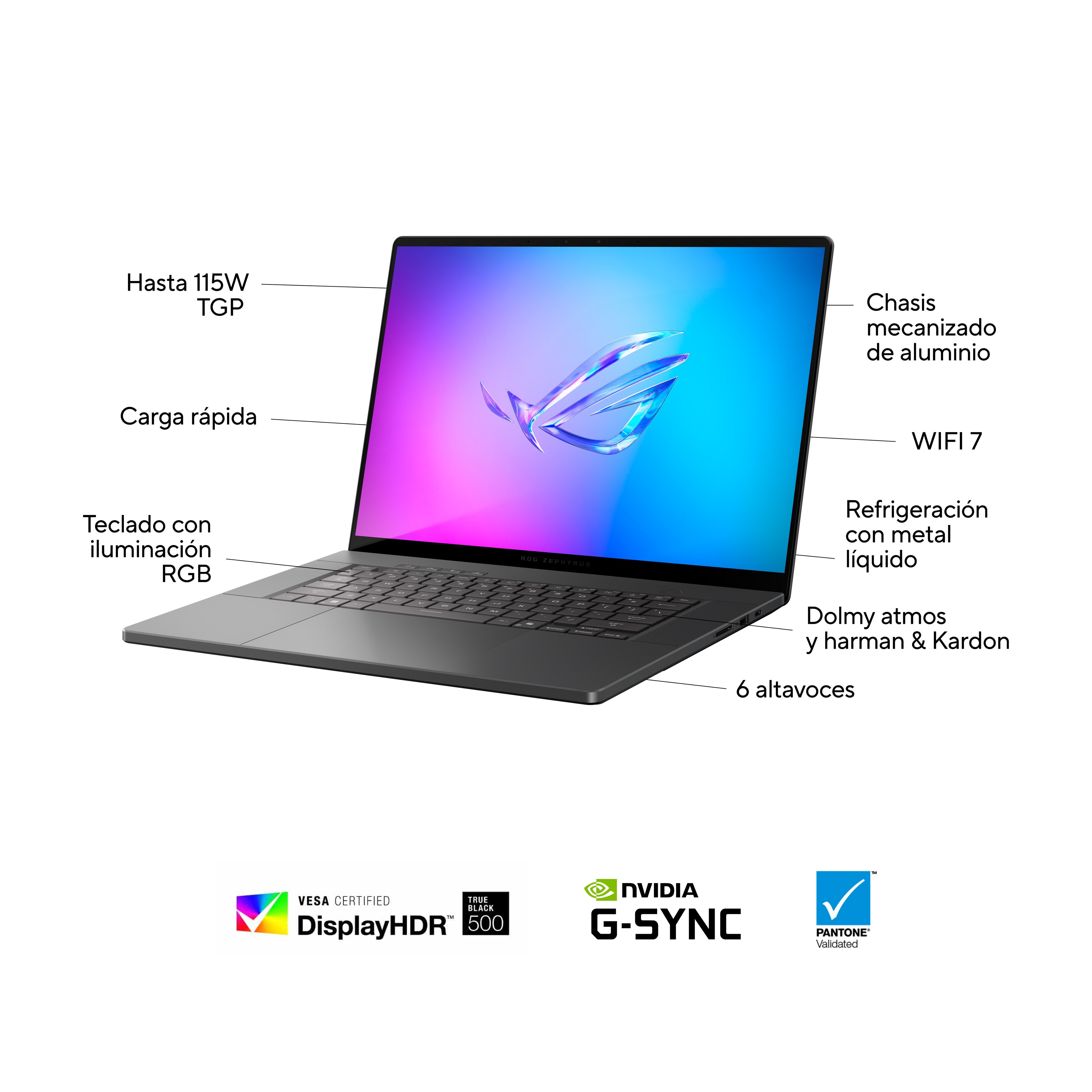 EAN 4711387899915 - ASUS ROG Zephyrus G16 GU605CX-QR113W 40,6 cm (16") LPDDR5x-SDRAM Wi-Fi 7 (802.11be) imagen 4
