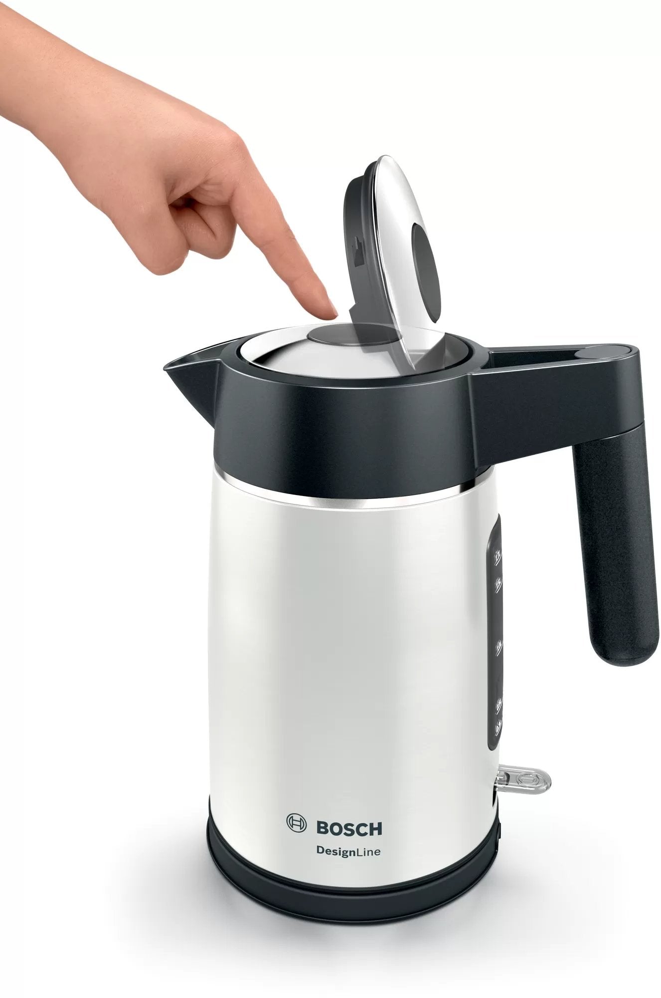 EAN 4242005276493 - Bosch DesignLine tetera eléctrica 1,7 L 2400 W Negro, Plata imagen 8
