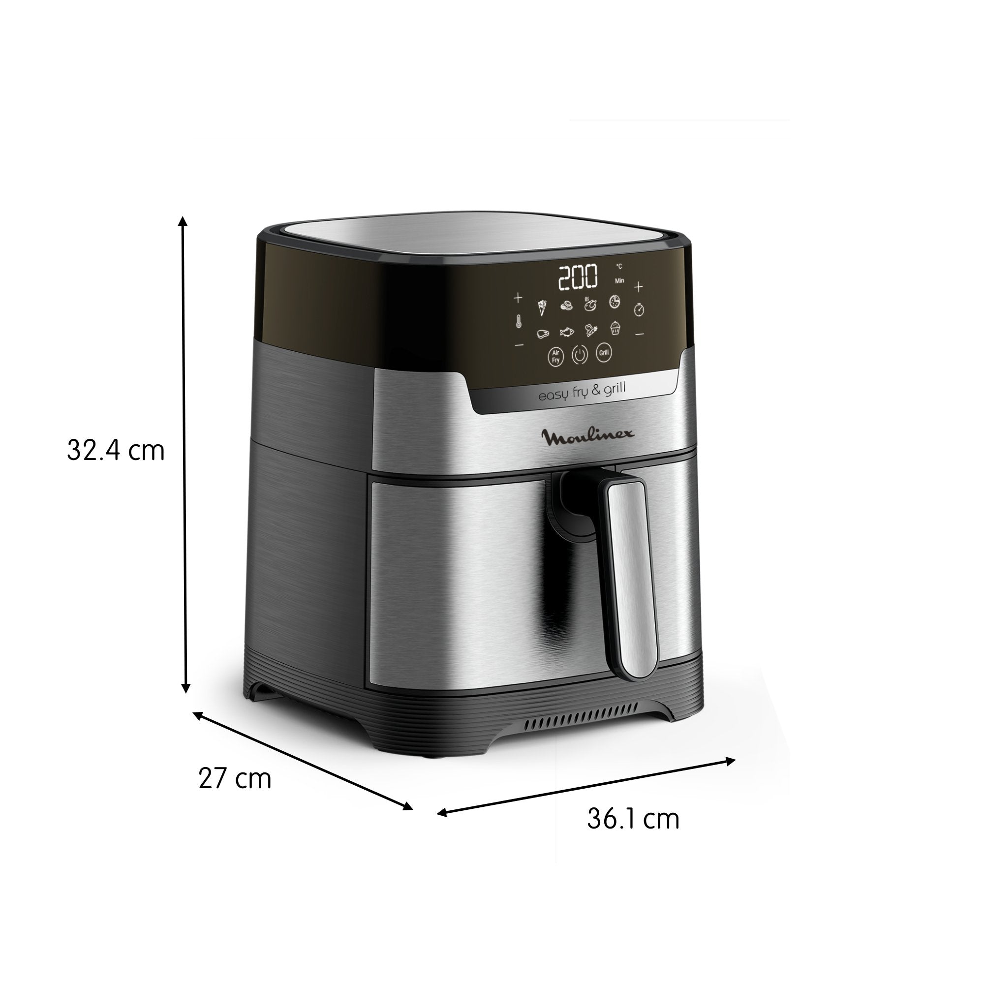 Freidora De Aire Moulinex Ez505d 1550w 4.2l Plata