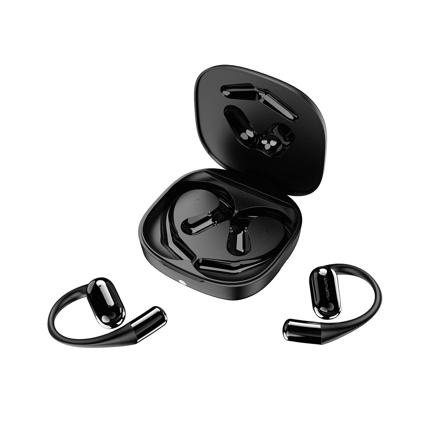 4smarts Open-Ear Azultooth Kopfhrer Skybuds Ai Screen,Schwarz