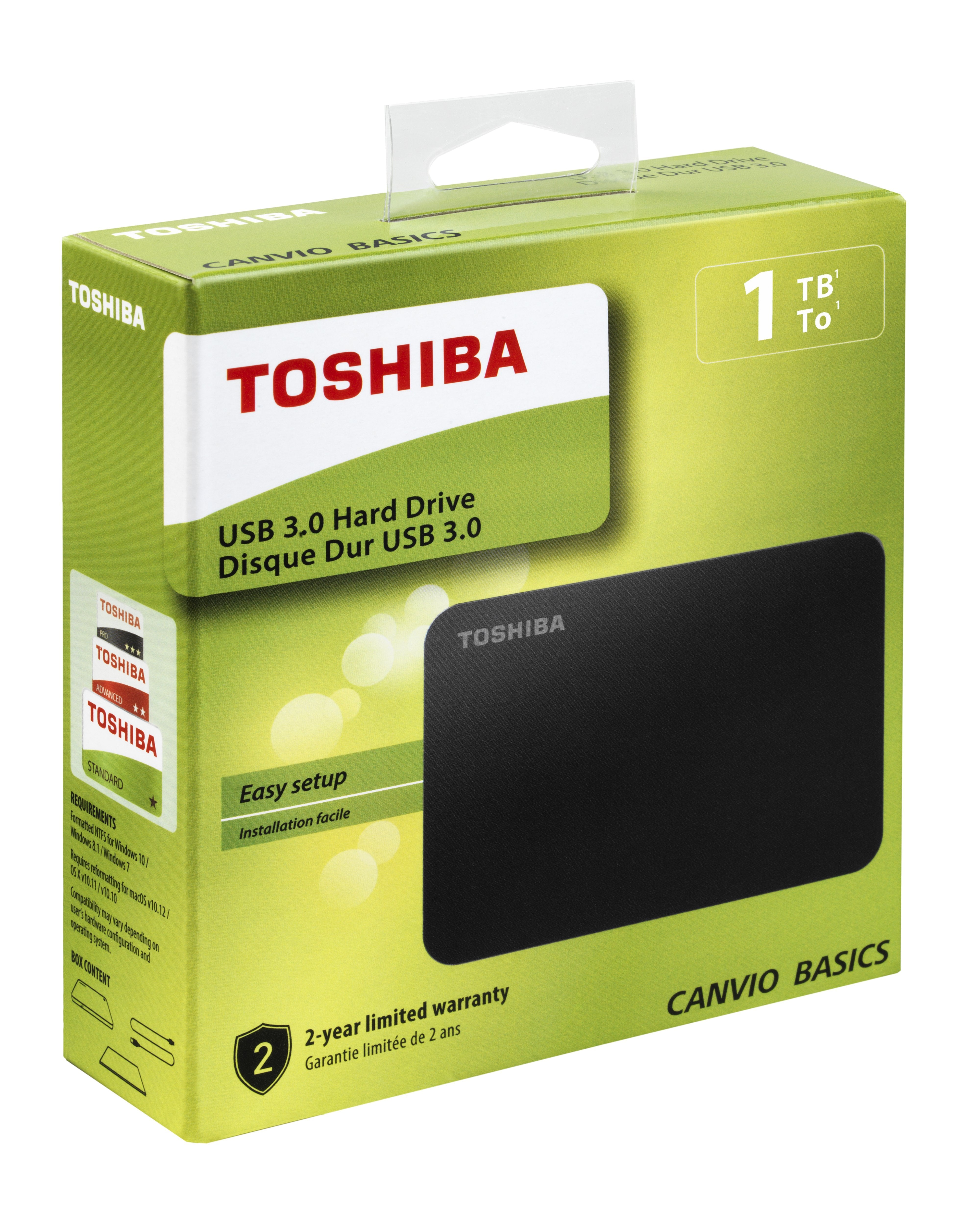Disco Duro Externo Toshiba Canvio Basics Hdtb410ek3aa - 1tb · Usb 3.0 · 2.5