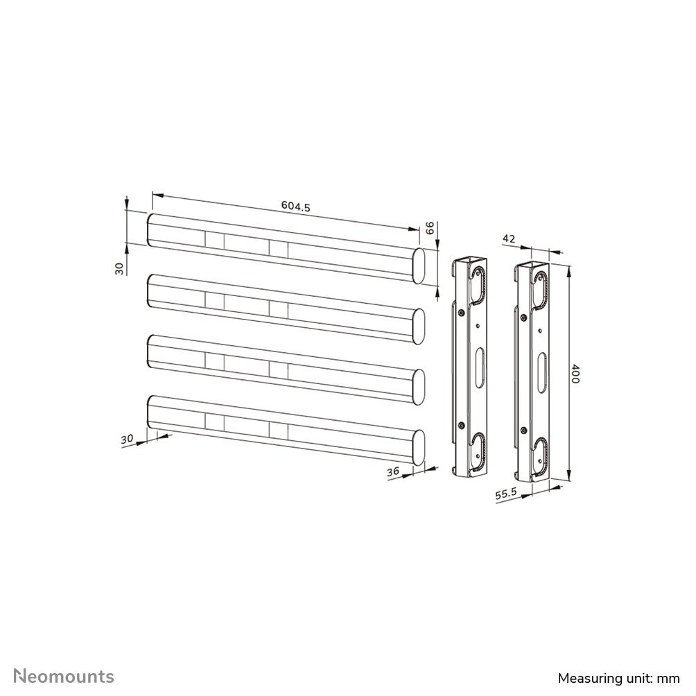 Neomounts Vesa-Erweiterungsset 1500x600 86-110'' -160kg