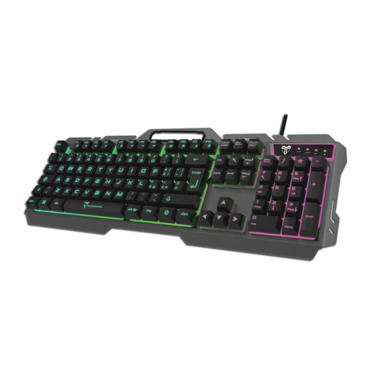Techmade Tm-Gk023 Teclado Juego Usb Italiano Negro