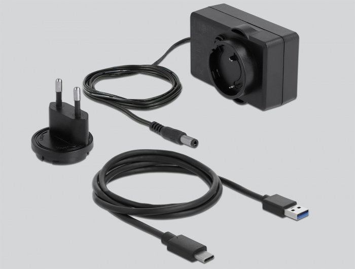 Estación De Acoplamiento Delock Usb Tipo-C Para 2 X Sata Hdd / Ssd Transparente 64090