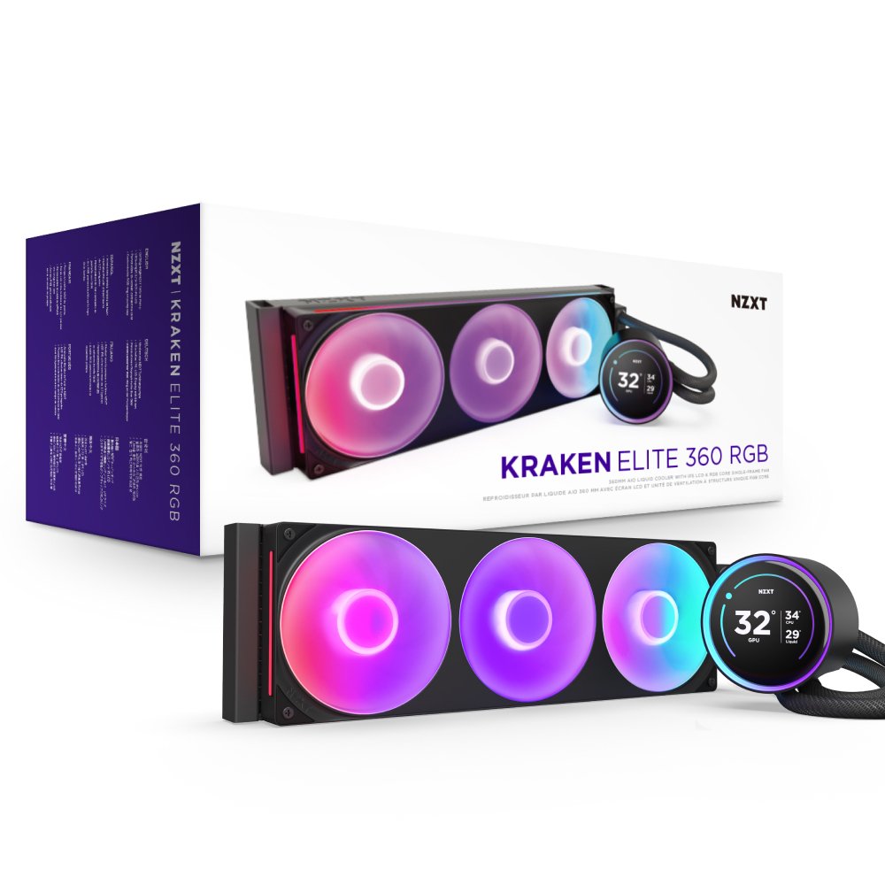 EAN 5056547204185 - NZXT Kraken Elite 360 RGB Procesador Sistema de refrigeración líquida todo en uno 12 cm Negro 1 pieza(s) imagen 17