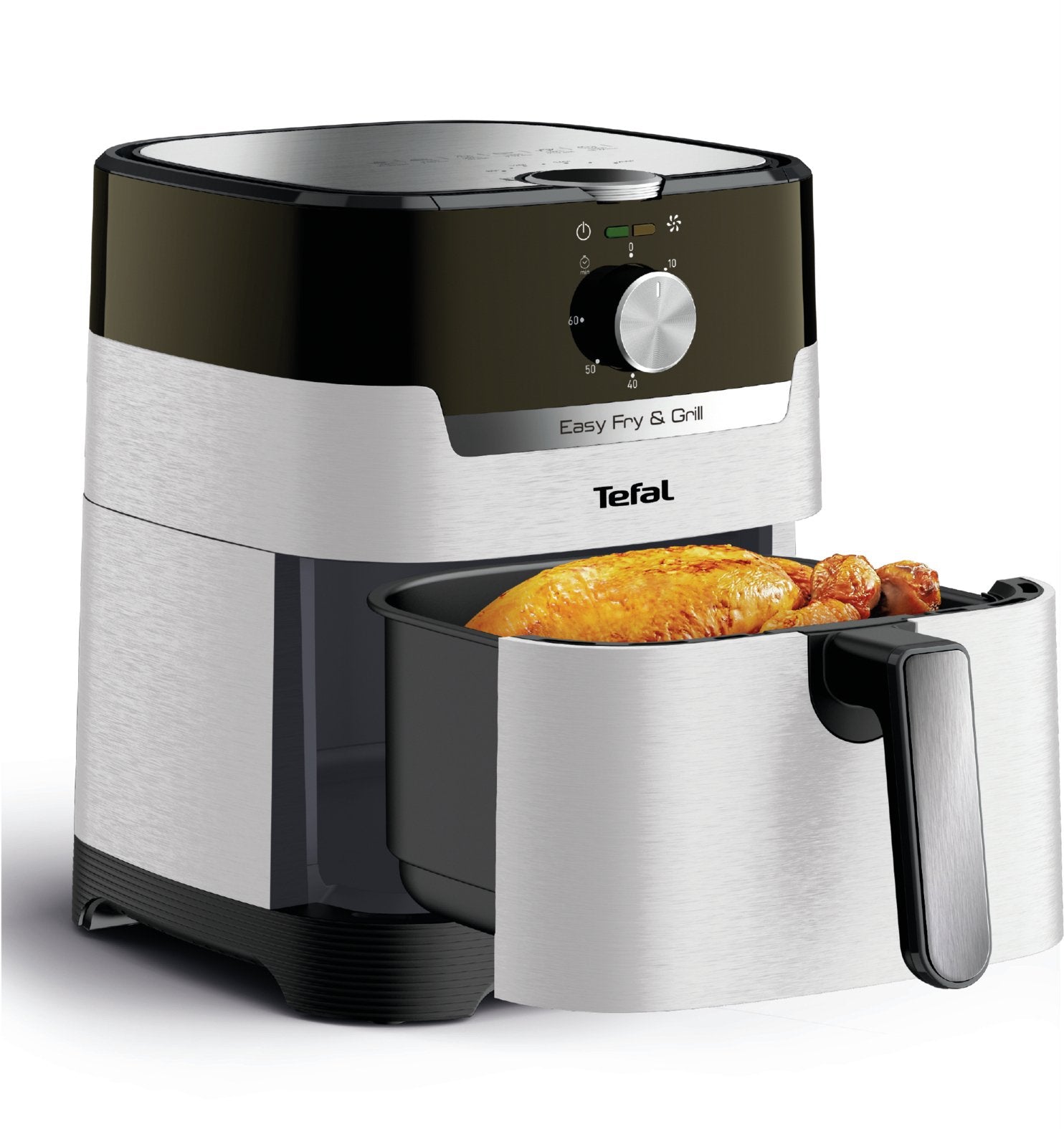 Freidora De Aire Tefal Easy Fry & Grill Classic Ey501a Caliente Acero Inoxidable/Negro Ey501a