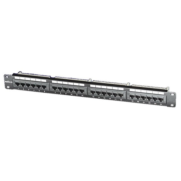 Roline Kat.5e Class D 48,26cm 19zoll-Patchpanel 24 Ports Utp Schwarz