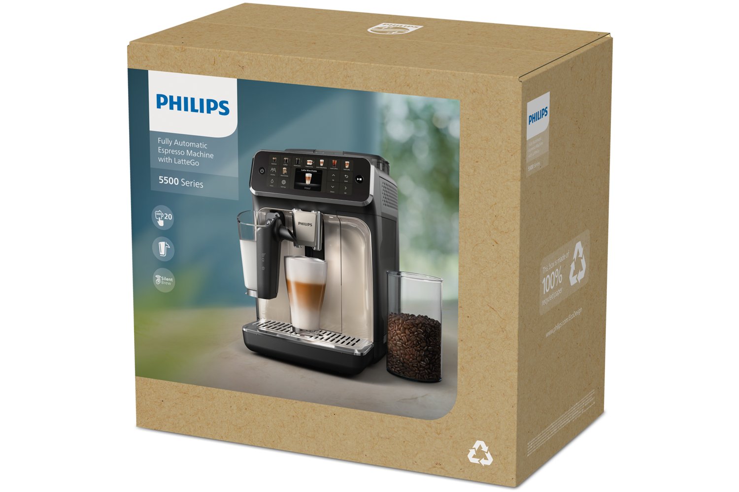 Cafetera Automática Philips Serie 5500 Lattego Ep5549 70, Negra