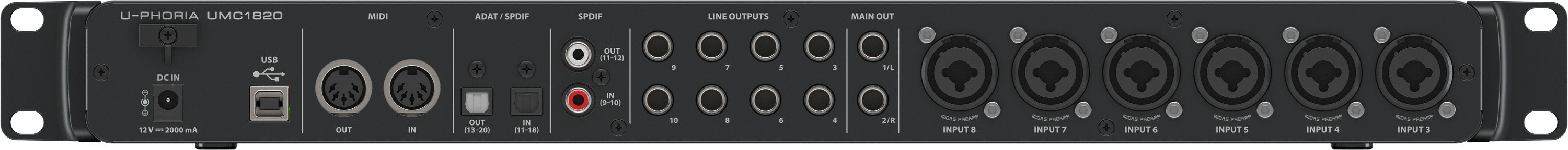 Behringer Umc1820 - Interfaz De Audio Usb