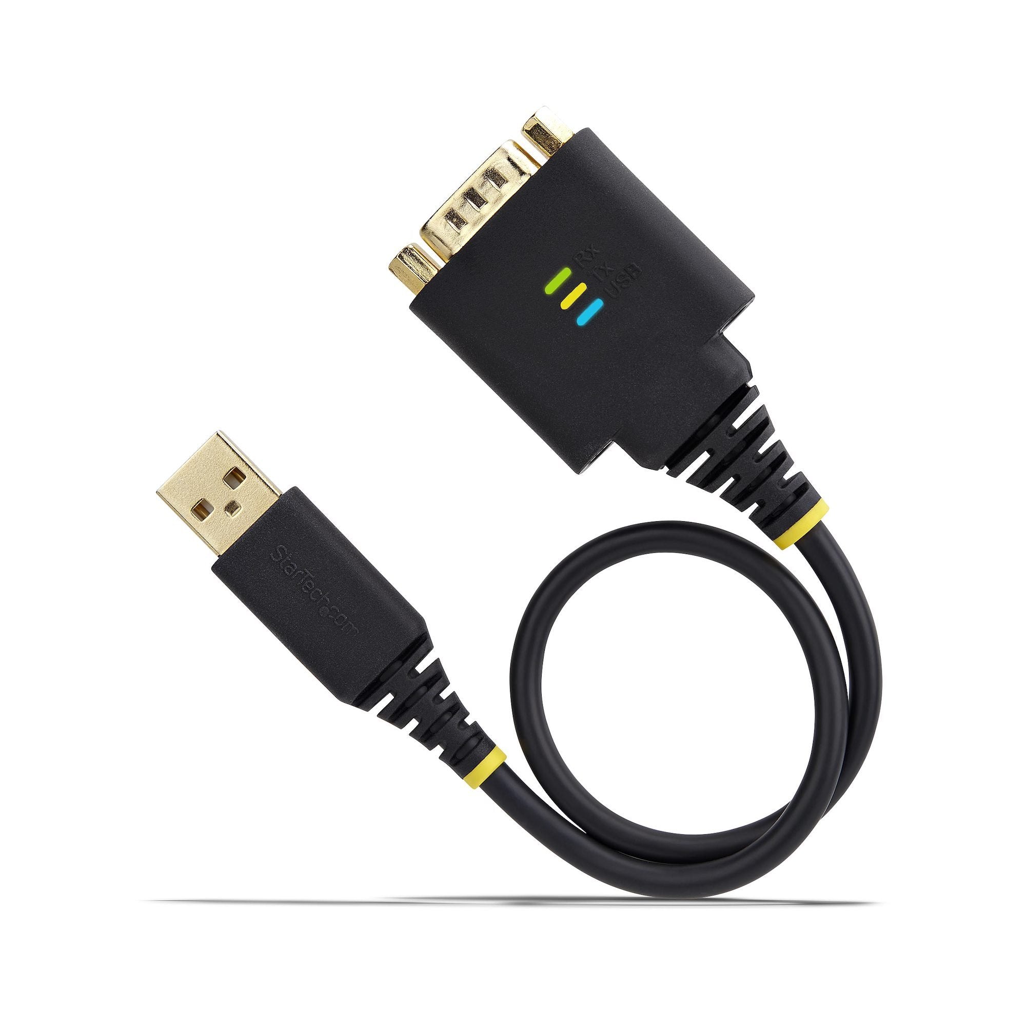 EAN 65030898300 - StarTech.com 1P1FFC-USB-SERIAL cable de serie Negro 0,3 m USB tipo A DB-9 imagen 5